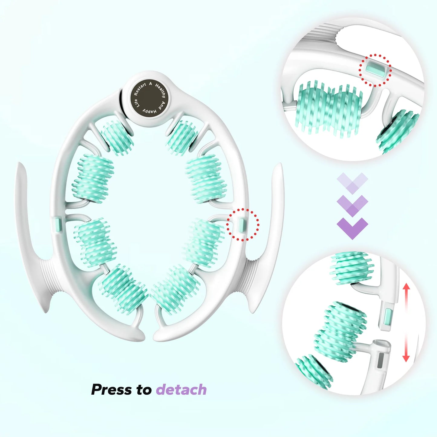 Push-Pull Massage Roller for Deep Tissue