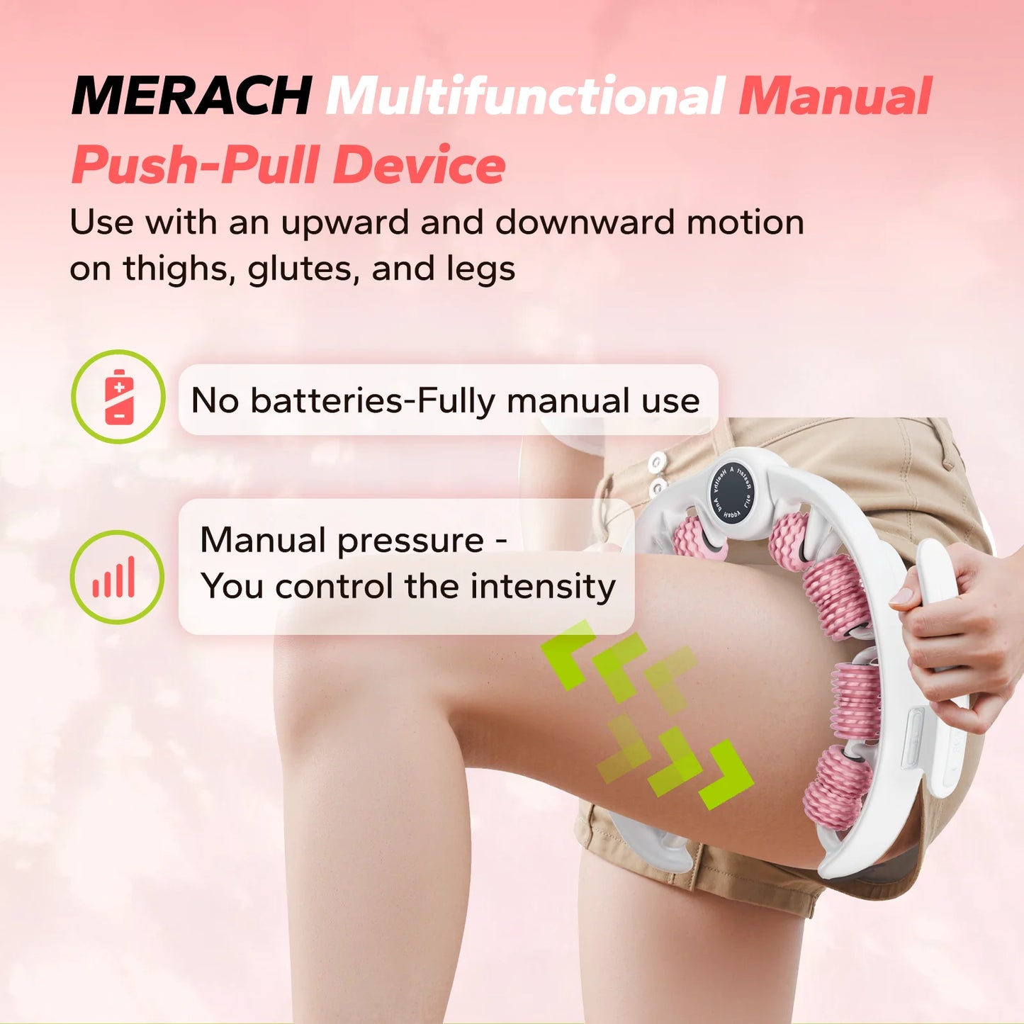 Push-Pull Massage Roller for Deep Tissue